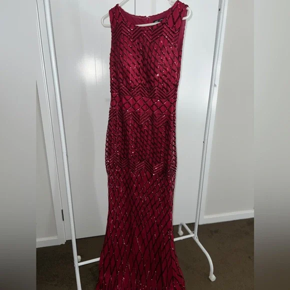 Brand new Formal Burgundy Sequins Dress - Picture 2 of 4